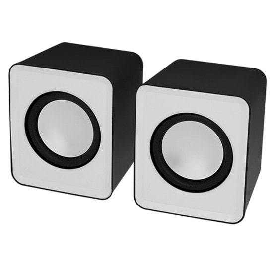 Frisby FS-334U-W Beyaz 6W RMS 1+1 Stereo USB Hoparlör - 2.0 Kanal, 3.5mm Jack, Kablolu, Kompakt Pc Ses Sistemi