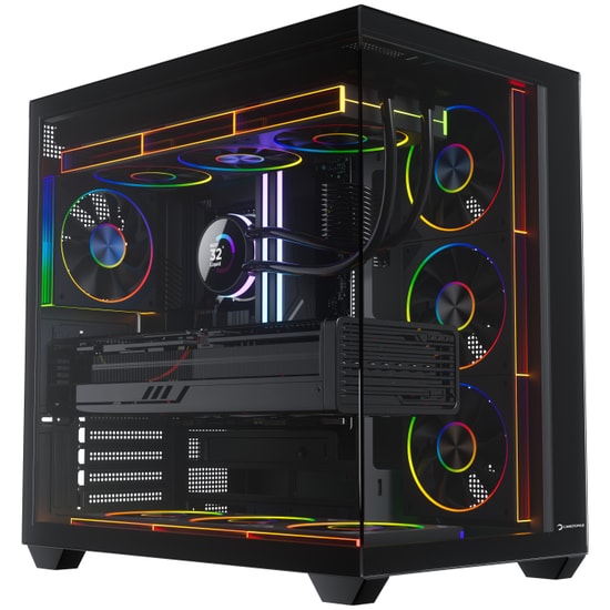 Gamepower Warcry Ravora 850W (RAVORA-850W-SIYAH-GP) Gaming Kasa - 7xARGB Fan, 80+ Bronze, Temperli Cam, ATX Midi Tower