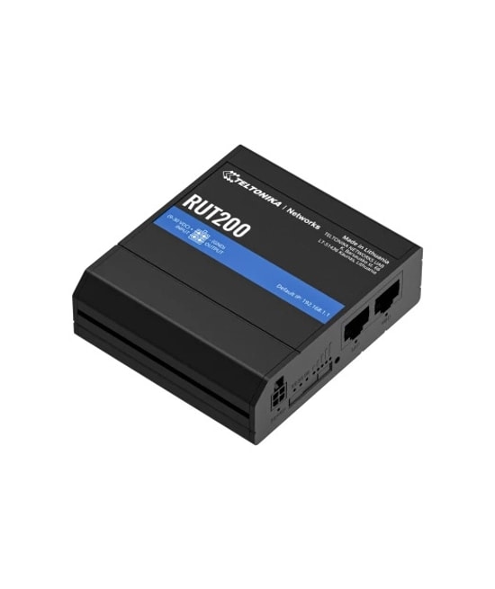 Teltonika 2x10/100Mbps Port One Sim 4G Cat 4 LTE RUT200010000 Modem Router - Kompakt Endüstriyel 4G LTE Router