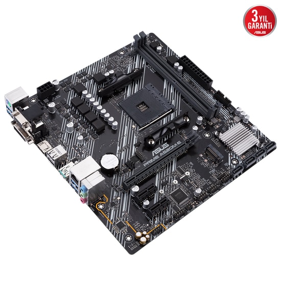 Asus PRIME A520M-E-CSM AM4 DDR4 Anakart - AMD A520, 4600MHz OC, M.2, HDMI, DVI, VGA, USB 3.2, Micro ATX, CSM