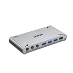 Unitek D1118AGY01-EU USB-C 10Gbps HDMI KVM Switch - 2 Bilgisayar 1 Monitör Paylaşımı, 4K 30Hz, 5 Port USB Çoklayıcı