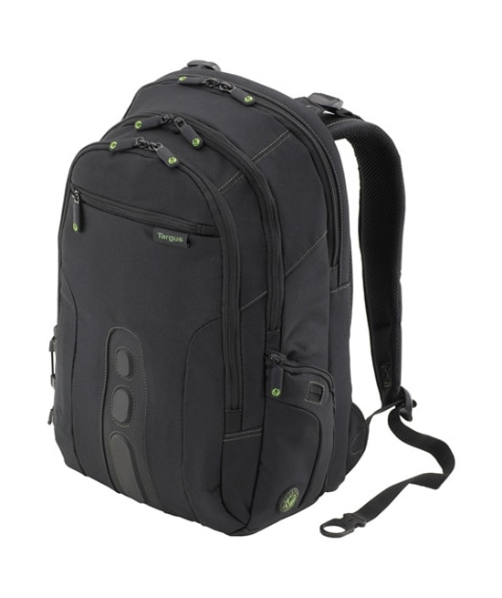 Targus EcoSpruce 15.6" Siyah Sırt Çantası (TBB013EU) - Geri Dönüştürülmüş Kumaş, Su Geçirmez Taban, Hızlı Erişim Cepli