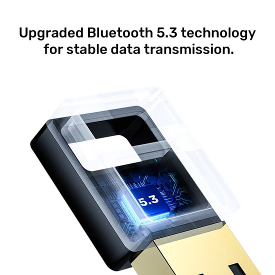 Unitek B105B Bluetooth 5.3 USB Adaptör - 30 Metre Menzil, 7 Cihaz Bağlantısı, Windows 11/10/8.1 Tak Çalıştır