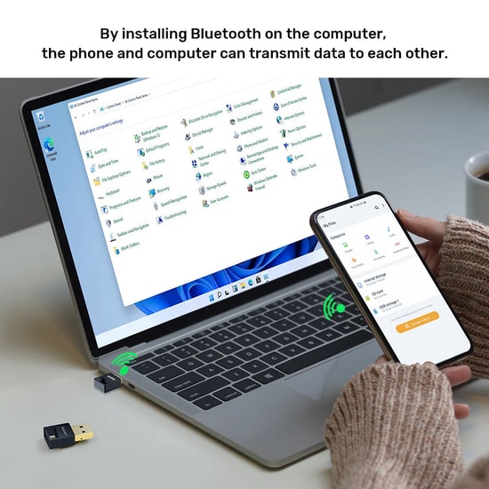 Unitek B105B Bluetooth 5.3 USB Adaptör - 30 Metre Menzil, 7 Cihaz Bağlantısı, Windows 11/10/8.1 Tak Çalıştır