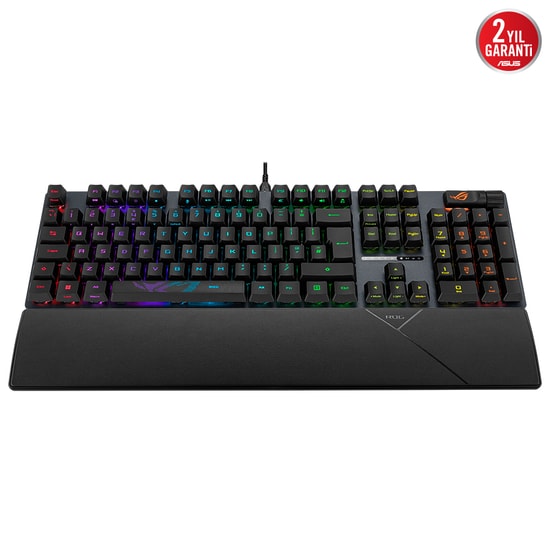 Asus ROG Strix Scope II RX Red Oyuncu Klavyesi (90MP0350-BKYA00) - Mekanik, Türkçe Q, Aura Sync RGB, IP57 Su Geçirmez