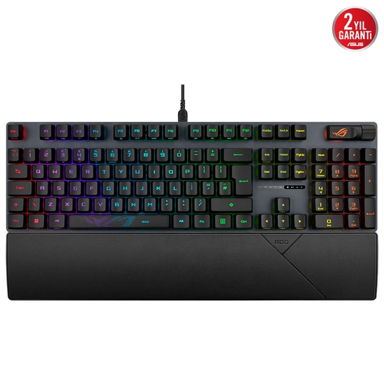 Asus ROG Strix Scope II RX Red Oyuncu Klavyesi (90MP0350-BKYA00) - Mekanik, Türkçe Q, Aura Sync RGB, IP57 Su Geçirmez