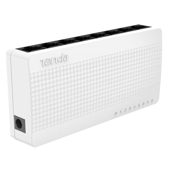 Tenda S108-V3 8 Port 10/100 Yönetilemez Switch - Plastik Kasa, Masaüstü, Tak ve Çalıştır, Fast Ethernet Switch