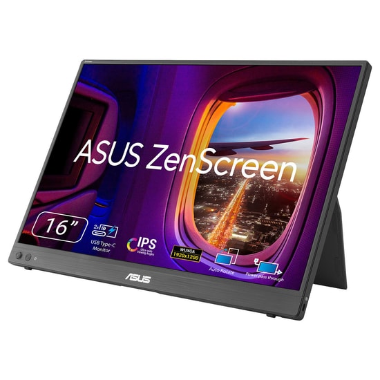 Asus ZenScreen MB16FC 16" WUXGA Taşınabilir IPS Monitör - 1920x1200, 75Hz, 5ms, 16:10, Low Blue Light, Flicker Free
