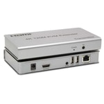 Ezcool EZ-3020EX HDMI USB KVM Extender 4K - 120 Metre Mesafe, Cat5e/Cat6 Üzerinden Görüntü ve USB Uzatma Seti
