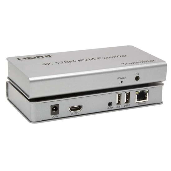 Ezcool EZ-3020EX HDMI USB KVM Extender 4K - 120 Metre Mesafe, Cat5e/Cat6 Üzerinden Görüntü ve USB Uzatma Seti