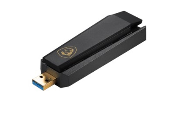 MSI AXE5400 WiFi 6E USB Adaptör - Üç Bant 2.4GHz/5GHz/6GHz, 5400Mbps Hız, WPA3 Güvenlik, Yüksek Performans