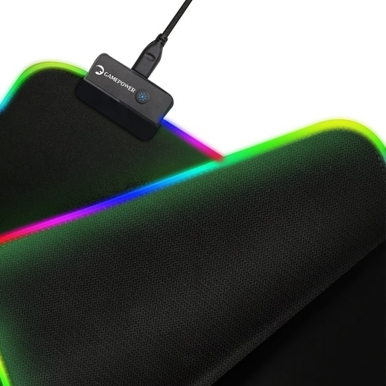 Gamepower GPR700 RGB Gaming Kumaş Mouse Pad (GP700RGB) - 700x300x4mm, Su Geçirmez, RGB Aydınlatma, Kauçuk Kaymaz Taban