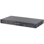 Dahua S3226-24ET-240 24 Port PoE Switch - 24x100Mbps, 2xGigabit Uplink, 2xSFP Combo, 240W, 250m, Yönetilemez Switch