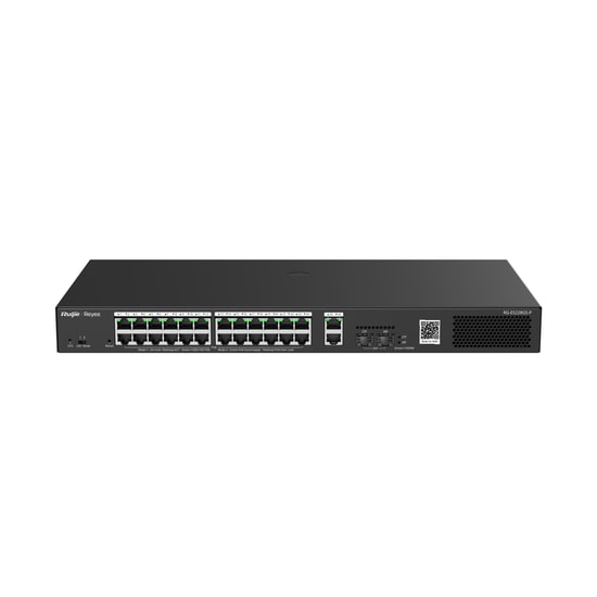 Ruijie Reyee RG-ES228GS-P 24 Port Gigabit 370W PoE Cloud Yönetilebilir Switch - 2xSFP, 2xRJ45 Uplink, Rackmount