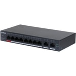 Dahua CS4010-8ET-110 Bulut Yönetilebilir PoE Switch - 8 Port 100Mbps PoE, 2 Port Gigabit Uplink, 110W, L2, Masaüstü
