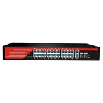 Ezcool EZ-24PSF-SFP-320W 24 Port PoE Switch - 24xFE, 2xGE Uplink, 2xSFP, 320W, Rackmount, Yönetilemez Gigabit Switch