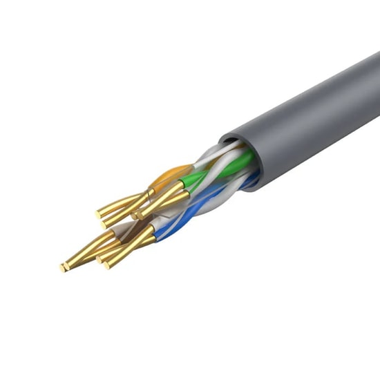 Unitek Y-C876AGY CAT6 UTP 305M Gri Bakır Network Kablosu - 23AWG Saf Bakır, 250MHz Gigabit Hız, Fluke Sertifikalı
