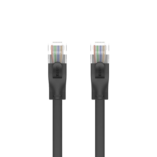 Unitek C1810GBK Cat6 Flat Patch Kablo 2 Metre - 1Gbps, 250MHz, Saf Bakır İletken, RJ45 Siyah Ethernet Ağ Kablosu
