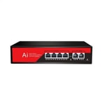 Ezcool EZ-04PSF-FG-65W 6 Port Gigabit PoE Switch - 4xGE PoE, 2xGE Uplink, 65W, Metal Kasa, Yönetilemez Switch