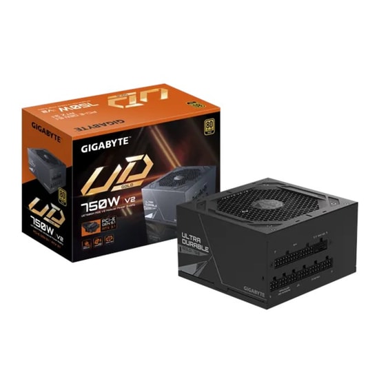 Gigabyte GP-UD750GM PG5 V2 750W 80+ Gold Güç Kaynağı - Tam Modüler, ATX 3.1, PCIe Gen 5.1, Aktif PFC, 120mm Smart Fan PS