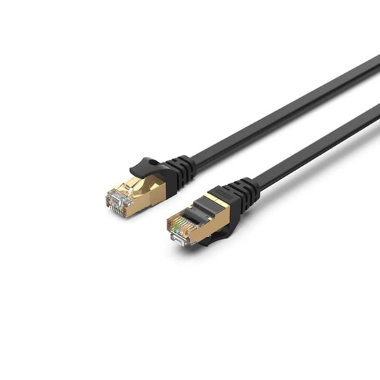Unitek C1897BK-3M Cat7 Flat Patch Kablo 3 Metre - 10Gbps, 500MHz, SSTP, Saf Bakır İletken, Siyah Ethernet Ağ Kablosu