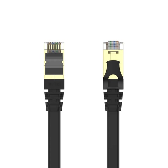 Unitek C1897BK-3M Cat7 Flat Patch Kablo 3 Metre - 10Gbps, 500MHz, SSTP, Saf Bakır İletken, Siyah Ethernet Ağ Kablosu