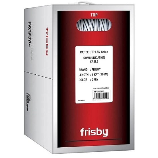 Frisby FR-CAT5E09 Beyaz CAT5e UTP Network Kablosu - 305 Metre, 24AWG, Yüksek Hızlı Ethernet Data Aktarım Kablosu