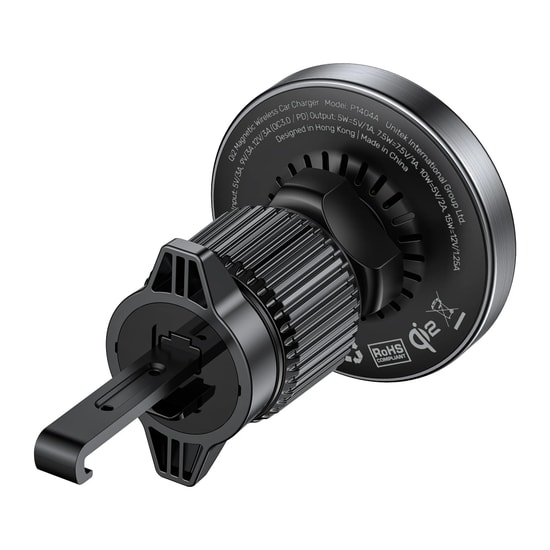 Unitek P1404ABK01 Qi2 Manyetik Kablosuz Araç Şarj Cihazı - 15W Hızlı Şarj, N52 Mıknatıs, LED Işıklı Havalandırma Tutucu