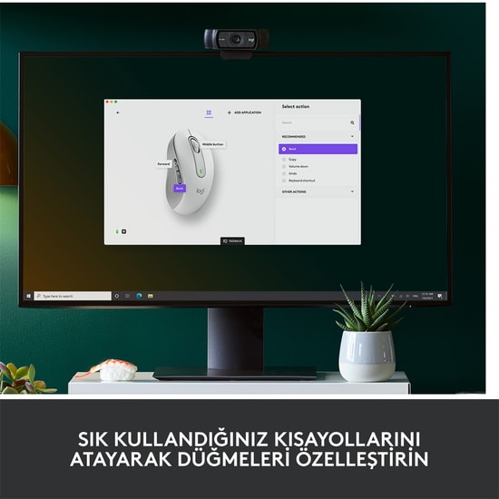 Logitech Signature M650 Beyaz Kablosuz Mouse (910-006255) - Küçük/Orta Boy, Sağ El İçin, Sessiz Tıklama, SmartWheel