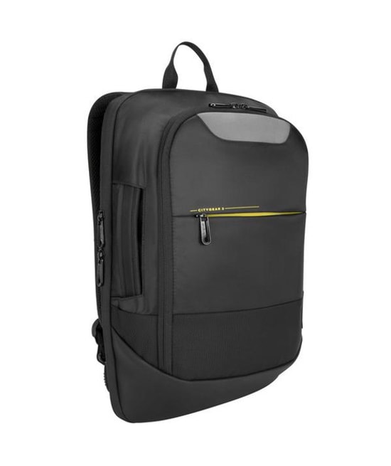 Targus CityGear TCG661GL 15.6 Notebook Sırt Çantası - Siyah, Güvenli Bölme, Dolgulu, Ergonomik ve Şık Tasarım Koruma