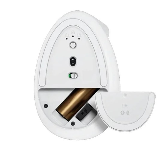 Logitech Lift Beyaz Kablosuz Ergonomik Dikey Mouse (910-006475) - 4000 DPI, Sessiz, Bilek Desteği, USB/Bluetooth