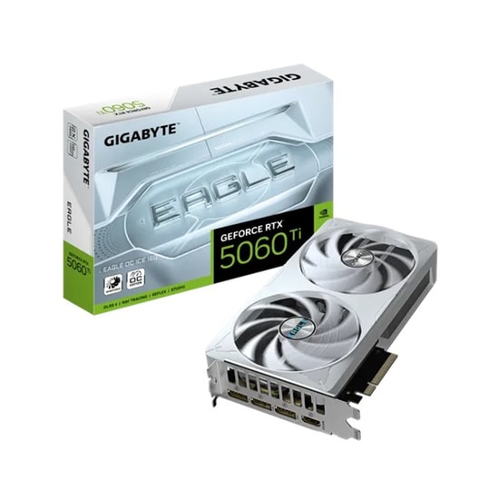 GIGABYTE GeForce RTX 5060 Ti Eagle OC ICE 16GB Ekran Kartı (GV-N506TEAGLEOC ICE-16GD) - GDDR7, 128 Bit, DLSS 4