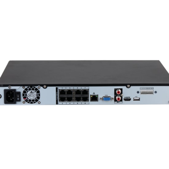 Dahua NVR4208-8P-4KS3 8 Kanal 8 Port PoE NVR Kayıt Cihazı - 12MP, 2x20TB HDD Desteği, H.265+, 160Mbps, SMD Plus