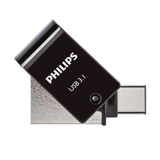 Philips FM12DC152 128GB USB 3.1 Type-C Flash Bellek - 150MB/s Okuma Hızı, Çift Taraflı Kullanım, Metal Tasarım