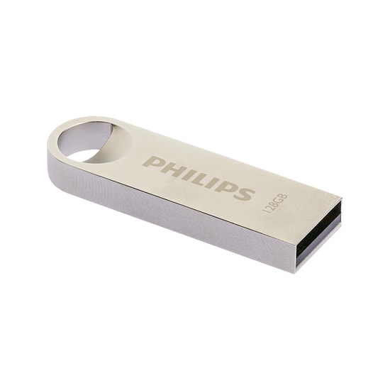 Philips FM12FD160B/00 128GB USB 2.0 Flash Bellek - 35MB/s Okuma, 20MB/s Yazma Hızı, Metalik Gri Tasarım