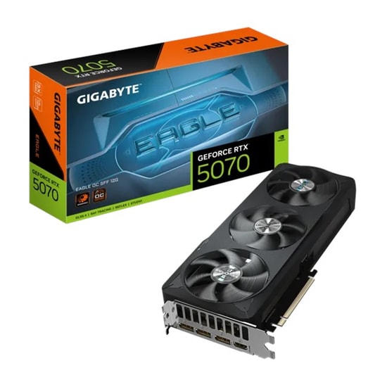 Gigabyte RTX 5070 Eagle OC 12GB Ekran Kartı (GV-N5070EAGLEOC-12GD) - GDDR7, 192 Bit, DLSS 4, Ray Tracing, SFF