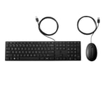 HP 320MK Siyah Kablolu Klavye Mouse Seti (9SR36UT) - Türkçe Q Düzen, USB Bağlantı, Kompakt ve Tam Boy Tasarım
