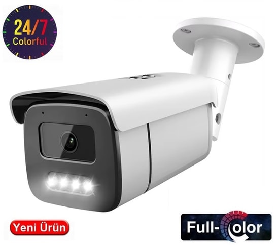 Ezcool EZ-5050HD 5MP 3.6mm Full-Color AHD Bullet Güvenlik Kamerası - 60m Gece Görüş, 4 LED, Sabit Lens, Dış Mekan Kasa