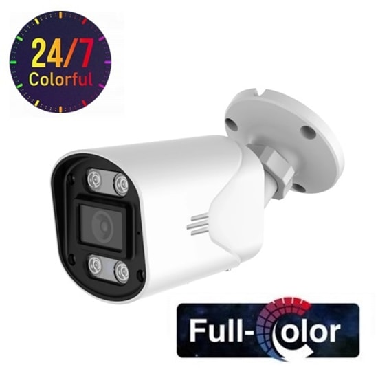 Ezcool EZ-1050HD 5MP 3.6mm Full-Color AHD Bullet Güvenlik Kamerası - 40m Görüş, Gece Görüşlü, 4 LED, Sabit Lens Kasa