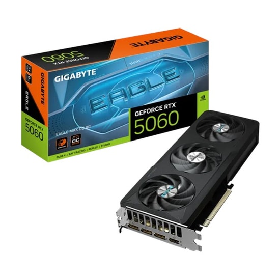 GIGABYTE GeForce RTX 5060 Eagle MAX OC 8GB Ekran Kartı (GV-N5060EAGLEMAXOC-8GD) - GDDR7, 128 Bit, DLSS 4.0, PCI-E 5.0