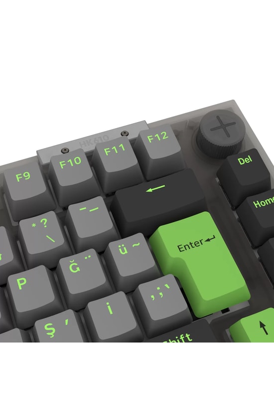 Hawk HK610 Gateron Yeşil Switch RGB %75 TR Kablosuz/Bluetooth Gaming Klavye - Metal Gövde, Şarjlı Pil, 1000Hz