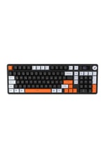 Hawk HK258BW Siyah Turuncu RGB Kablosuz Q Türkçe Gaming Klavye - Şarjlı, 19 Anti-Ghosting, Multimedya Tuşlu