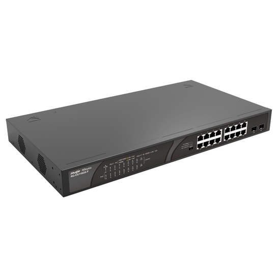 Ruijie Reyee RG-ES118GS-P 16 Port Gigabit Switch - 2xSFP, 247W PoE+, Rackmount, 10/100/1000 Mbps, Metal Kasa