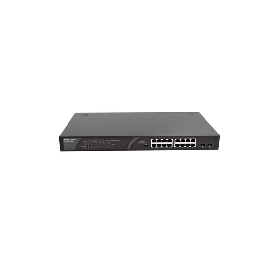 Ruijie Reyee RG-ES118GS-P 16 Port Gigabit Switch - 2xSFP, 247W PoE+, Rackmount, 10/100/1000 Mbps, Metal Kasa