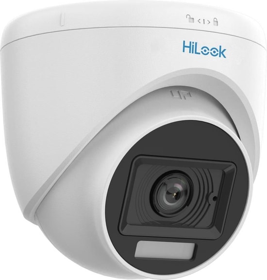 HiLook THC-T129-LPS 2MP ColorVu Analog Dome Kamera - 2.8mm Sabit Lens, 20m Gece Görüş, Dahili Mikrofon, IP67 Koruma