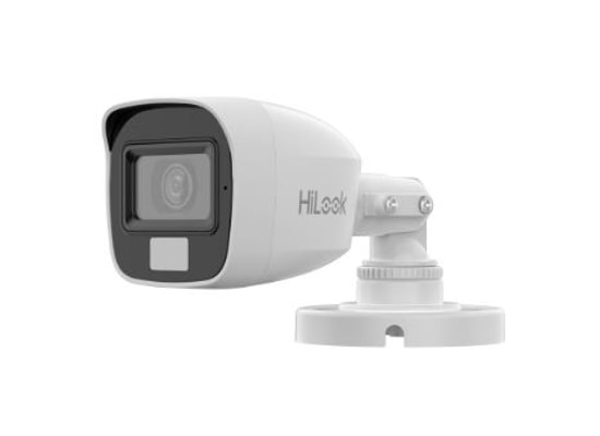 HiLook THC-B127-LPS 2MP ColorVu Analog Bullet Kamera - 2.8mm Sabit Lens, 20m Gece Görüş, Dahili Mikrofon, IP66 Koruma