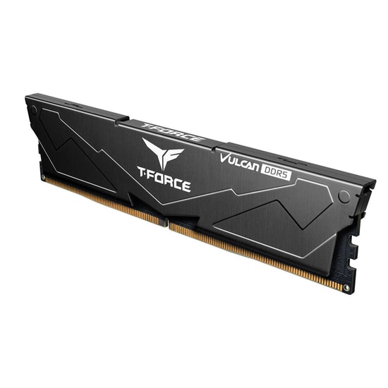 Team T-Force Vulcan Black 16GB (1x16GB) 6000MHz DDR5 CL38 Gaming Ram FLBD516G6000HC38J01 - Masaüstü Bellek, Siyah