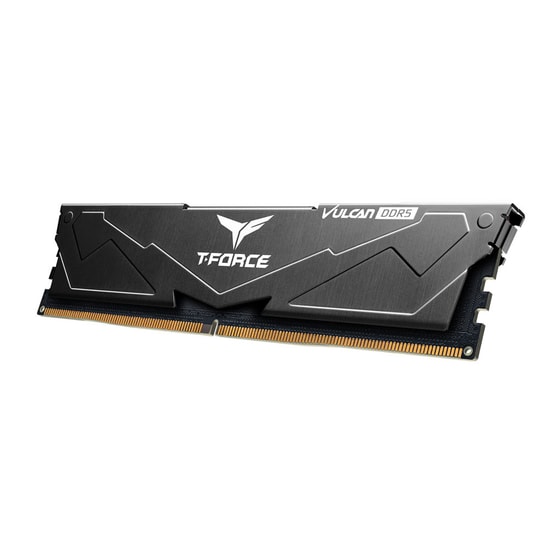 Team T-Force Vulcan Black 16GB (1x16GB) 6000MHz DDR5 CL38 Gaming Ram FLBD516G6000HC38J01 - Masaüstü Bellek, Siyah