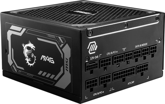 MSI MAG A1000GL PCIE5 II 1000W 80+ Gold Güç Kaynağı - ATX 3.1, PCIe 5.1, Tam Modüler, 13.5cm Fan, Siyah Tasarım