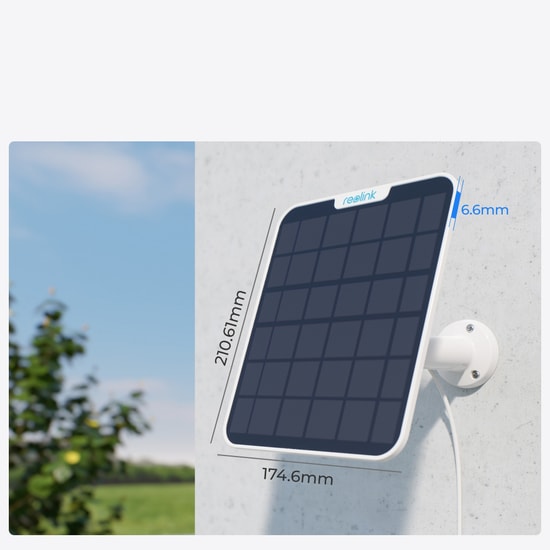 Reolink SP2-W Solar Panel (Beyaz) - 5.8W Güç, Type-C Bağlantı, Duvar Montaj Aparatlı Güneş Enerjisi Paneli